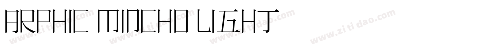Arphic Mincho Light字体转换